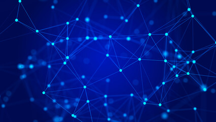 Data binding cells. Digital blockchain concept and information transmission system. 3D rendering.