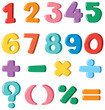 A set of number and math icon