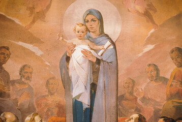 italy - june 2000: holy mary, mother of god