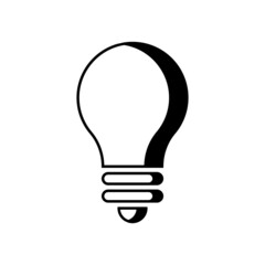 Poster - Bulb line icon with shadow