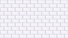 Subway Tile Seamless Pattern. Realistic White Masonry For Metro, Kitchen, Bathroom Design. Brick Tiled Texture For Interior Decoration Witn Rectangle Blocks, Vector Illustration