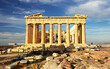 Acropolis with phanteon, Athens, Greece. Nobody