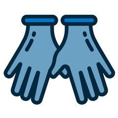 Sticker - gloves two tone icon