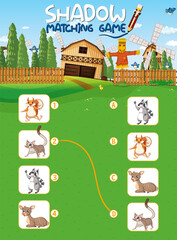 Wall Mural - Shadow matching game template