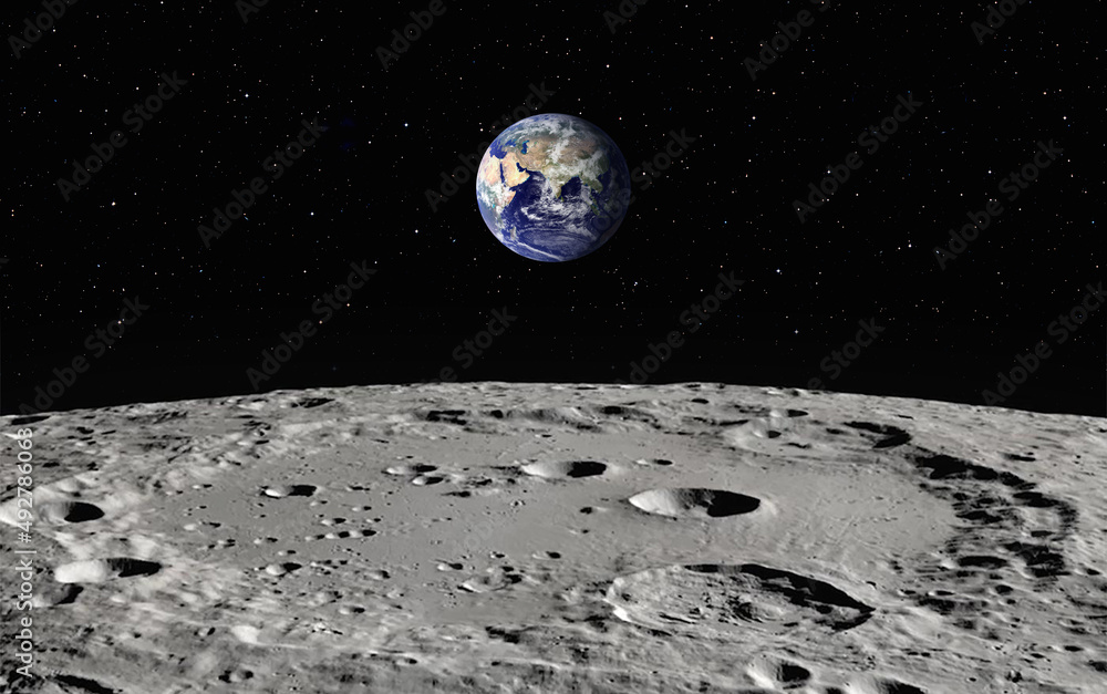 The Earth as Seen from the Surface of the Moon "Elements of this Image ...