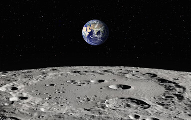 Fotomurales - The Earth as Seen from the Surface of the Moon 