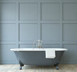canvas print picture - Romance bathroom. 3d render.