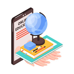 Sticker - Online Education Isometric Composition