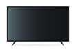 © stefanbalaz - TV flat screen lcd, plasma, tv mock up. black blank HD monitor mockup. Modern video panel black flatscreen.Isolated on white background. Widescreen show your business presentation on display device.