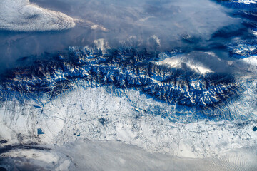 Wall Mural - abstract background from the beauty of the earth's crust. digital enhancement. elements by nasa