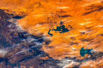 Wall Mural - abstract background from the beauty of the earth's crust. digital enhancement. elements by nasa