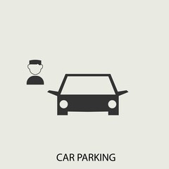 Car parking vector icon illustration sign 