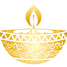 Ornate Golden Candle
