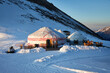 Yurt nomadic house hotel complex in Kazakhstan Mountains