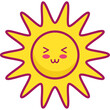 summer sun kawaii character