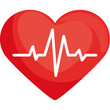 heart cardio with heartbeat