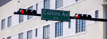 Collins AV A1A Street Sign In Miami Beach - Travel Photography