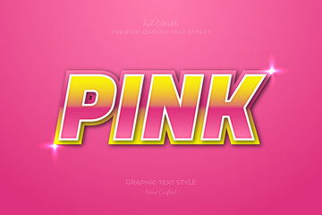 Wall Mural - Pink Gradient Editable Premium Text Effect