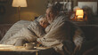 © Framestock - Upset senior husband and wife embracing each other and speaking under warm duvet while sitting on sofa in cold apartment during gas crisis