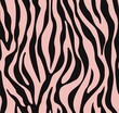 Zebra pattern vector seamless print, trendy texture for textile.