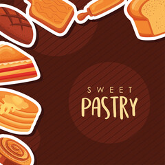 Canvas Print - sweet pastry lettering and products