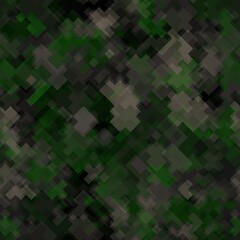 Canvas Print - abstract seamless pattern with dark wood colored chaotic overlap tiles on dark