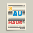 © bobnevv - Bauhaus minimal design for flyer, poster, brochure cover, background, wallpaper, typography, or other printing products. Vector illustration