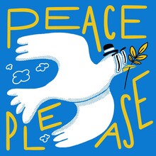 Hand Drawn Illustration Of A Peace Dove