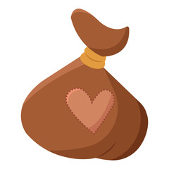 Poster - Isolated colored love bag with a heart shape icon Vector