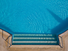 Summer, Swimming Pool Stairs With Copyspace