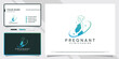 © Dece Std - Woman pregnant clinic logo with creative concept and business card design Premium Vector