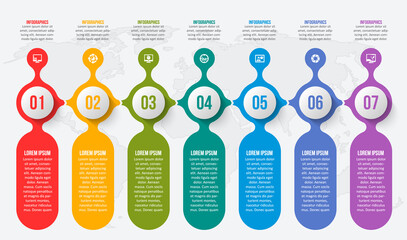 Abstract 3D Paper Infographics. Business template .Vector illustration