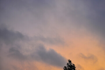 Wall Mural - Sunset, sky and clouds