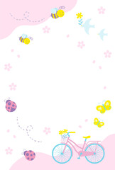 Wall Mural - vector background with a set of spring icons for banners, cards, flyers, social media wallpapers, etc.