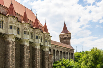 Wall Mural - Corvin Castle, Hunyad Castle or Castelul Corvinilor is a gothic castle located in Transylvania, Romania