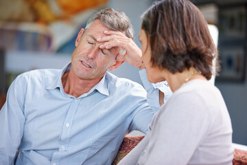 Wall Mural - Can you just stop complaining. Shot of a mature married couple having an argument at home.