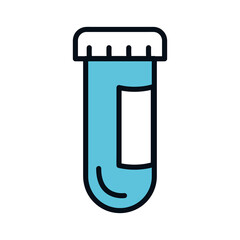 Sticker - blue tube test icon