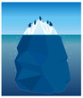 氷山とペンギン・南極の海イメージ
