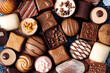 © fotofabrika - Various chocolate praline candies assortment close up