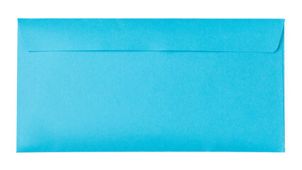 Wall Mural - blue envelope isolated on white background