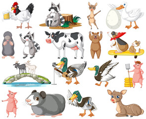 Sticker - Set of different kinds of animals