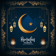 Ramadan Kareem crescent moon religious islamic background