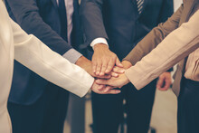 A Business Meeting Is Taking Place In The Office, The Concept Of A Business Handshake And The Success Of A Business Collaboration Is Known As The Shake Hand Concept.