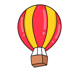 Wall Mural - air balloon, doodle icon drawing