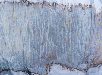 Wall Mural - Crumpled and shiny silver paper background. Crumpled foil texture