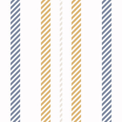 Seamless French country kitchen stitch stripe fabric pattern print. Yellow white vertical striped background. Batik dye provence style rustic woven cottagecore textile. 