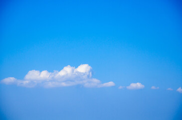 Wall Mural - Blue sky with white cumulus clouds