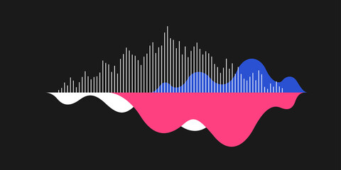 Wall Mural - vector illustration of music wave in the form of the equalizer