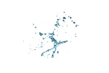 blue water Splash isolated