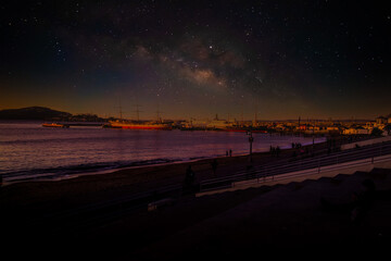 Wall Mural - Landscape with Milky Way 